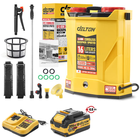 ถังพ่นยาไร้สาย (พร้อมแบตเตอรี่) DELTON รุ่น EL-2016L ULTRAFLEX 20V 4AH_1